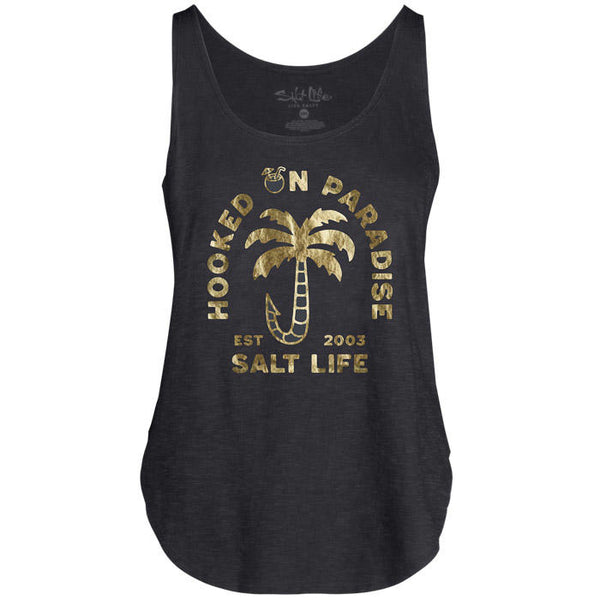 Salt Life Hooked On Paradise Scoop Neck Tank Top