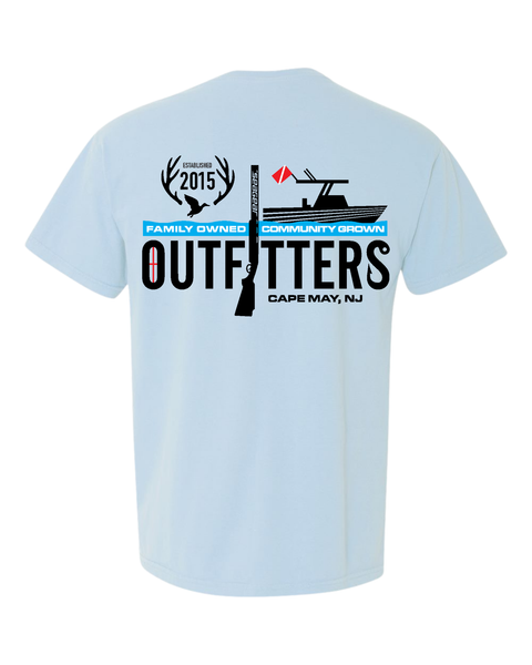 Sea Gear Apparel - Outfitters EST 2015 Logo Short Sleeve T-Shirt - Chambray / M