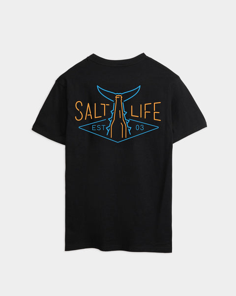 Salt Life - NEONLIGHT TAIL NON PCKT SS 30S — Black / M