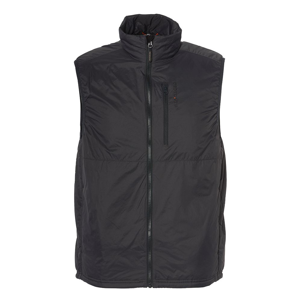 tough duck men's quilt lined vest, black, 3x-large