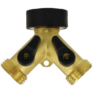 Gilmour - Brass "Y" Connector Hose Adapter