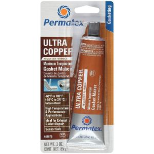 Permatex - Ultra Copper Maximum Temperature RTV Silicone Gasket Maker 3 oz