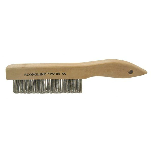 Weiler - Scratch Brush .012 Stainless Steel Fill Shoe Handle 4x16 Rows