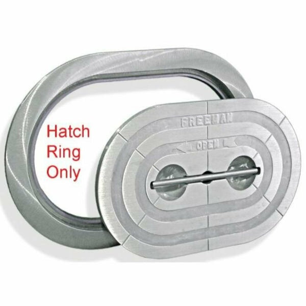 Freeman - Stainless Steel Oval Hatch Rings 15" x 24"