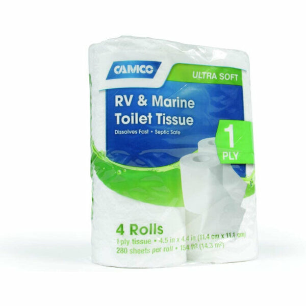 Camco - Toliet Tissue, 1 Pack-4 Rolls