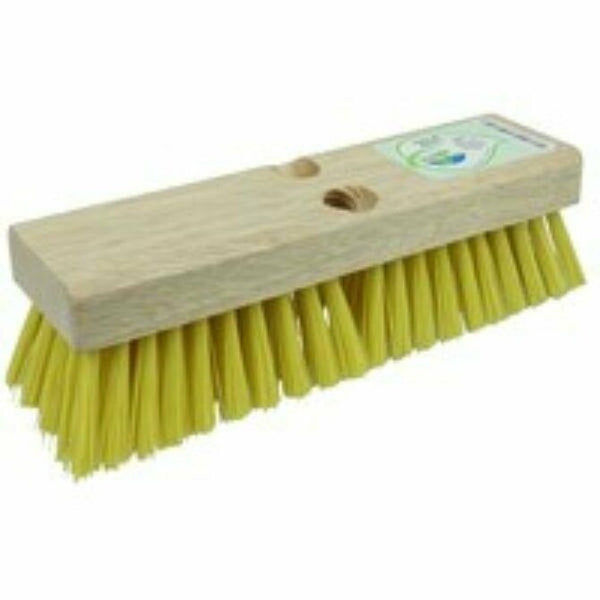 Weiler - 10" Deck Scrub Brush, Recycled Pet Fill & Rubberwood Block
