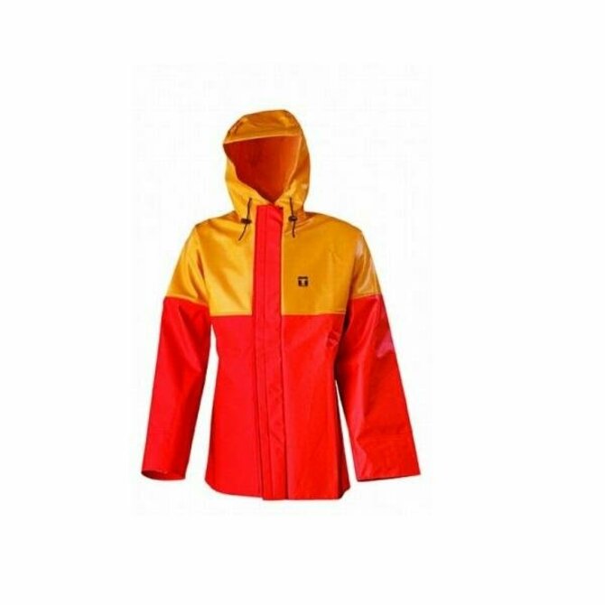 Grundéns Men's Clipper 82 Hooded Fishing Jacket, Orange - 5X-Large