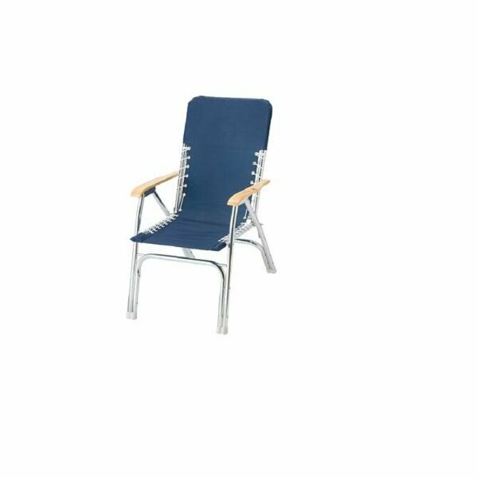 Garelick Padded Folding Deck Chair Black