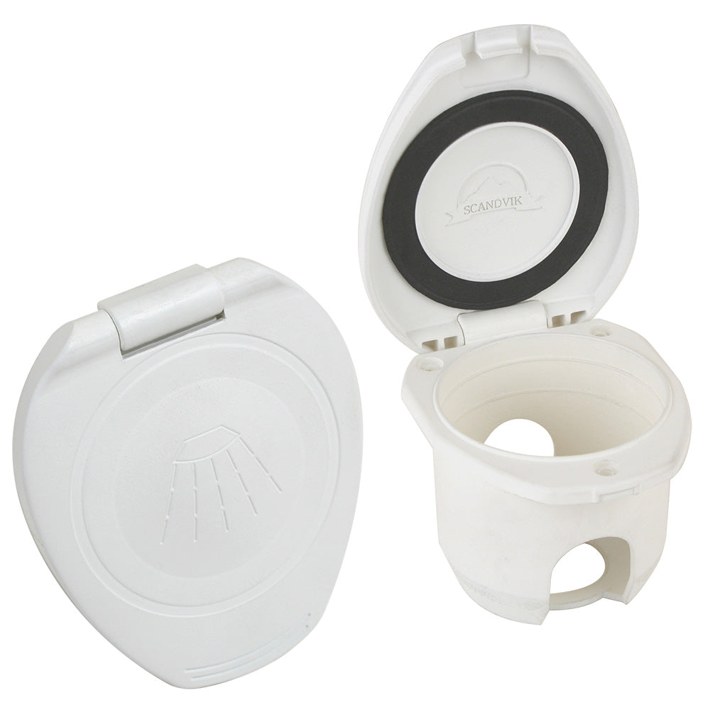 Scandvik Replacement White Cup & Cap for Recessed Shower