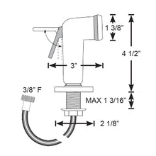 Scandvik Straight Handle Pull Out Sprayer - White with 6' Hose