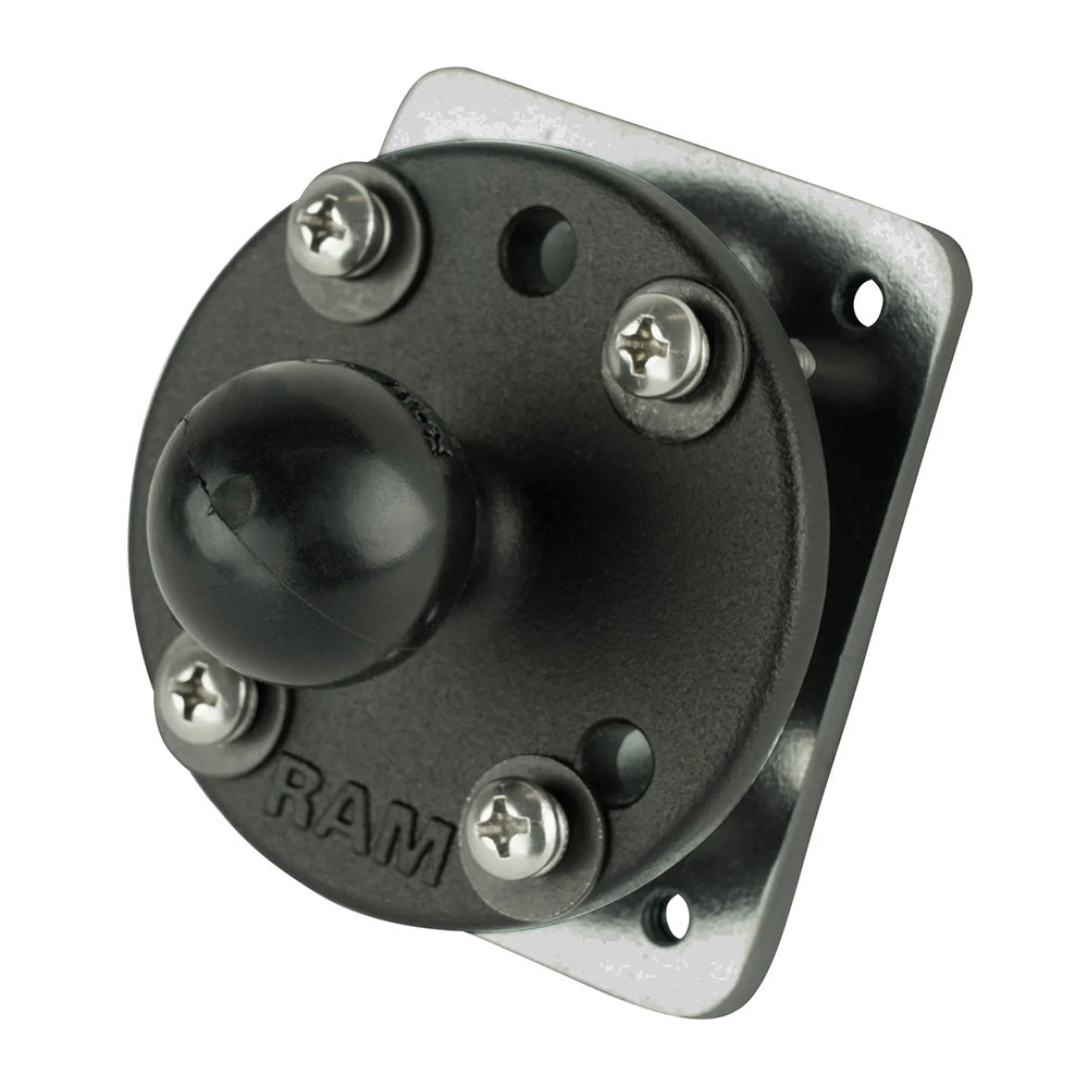 RAM Mount Drill-Down Dashboard Ball Base with Backing Plate - B Size