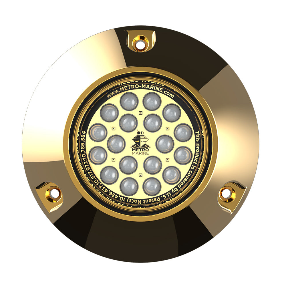 Metro Marine High-Output Submersible Underwater Light with Intelligent Monochromatic LED's - Aqua, 45° Beam