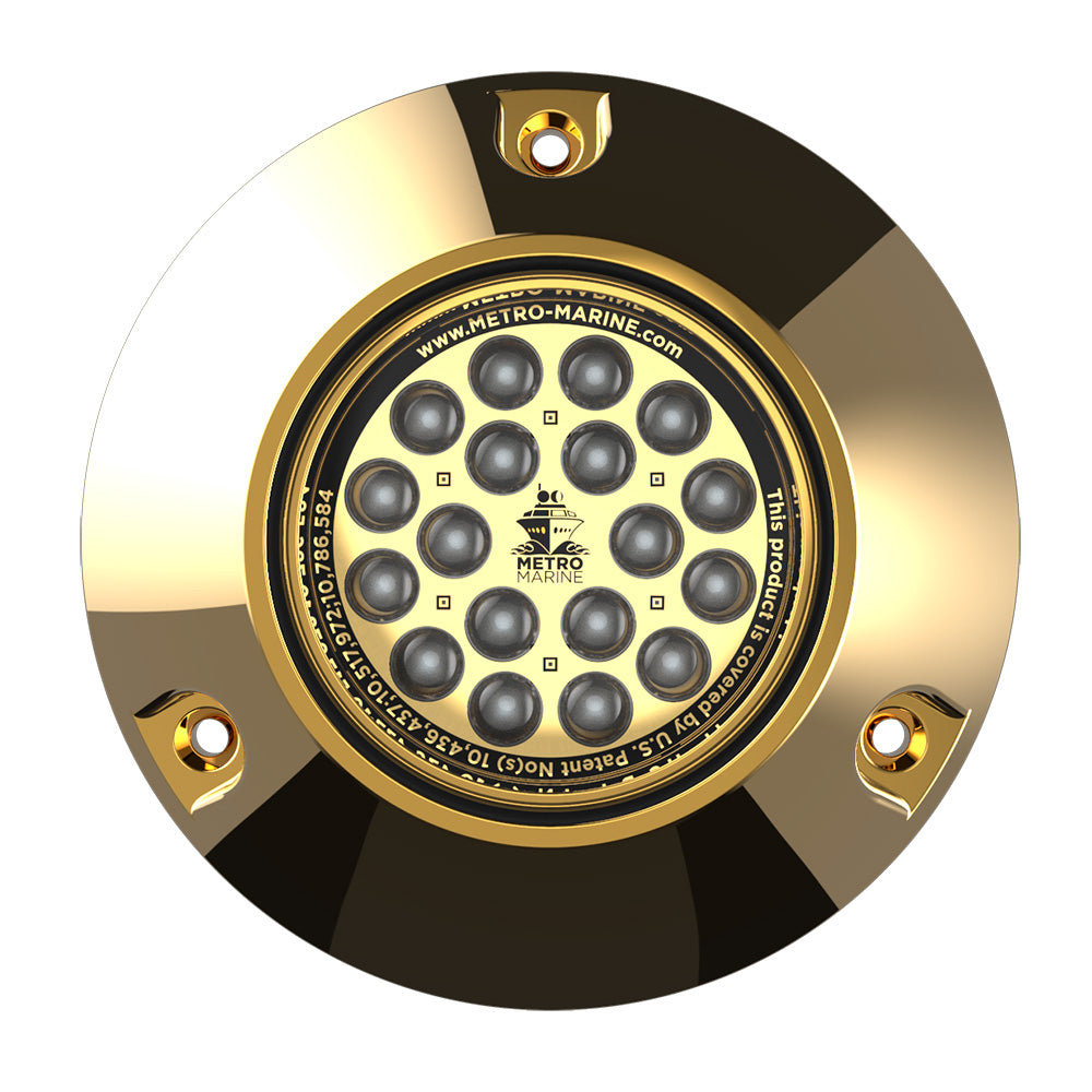 Metro Marine High-Output Submersible Underwater Light with Intelligent Monochromatic LED's - Aqua, 90° Beam