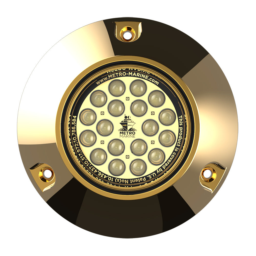 Metro Marine High-Output Submersible Underwater Light with Intelligent Monochromatic LED's - White, 45° Beam