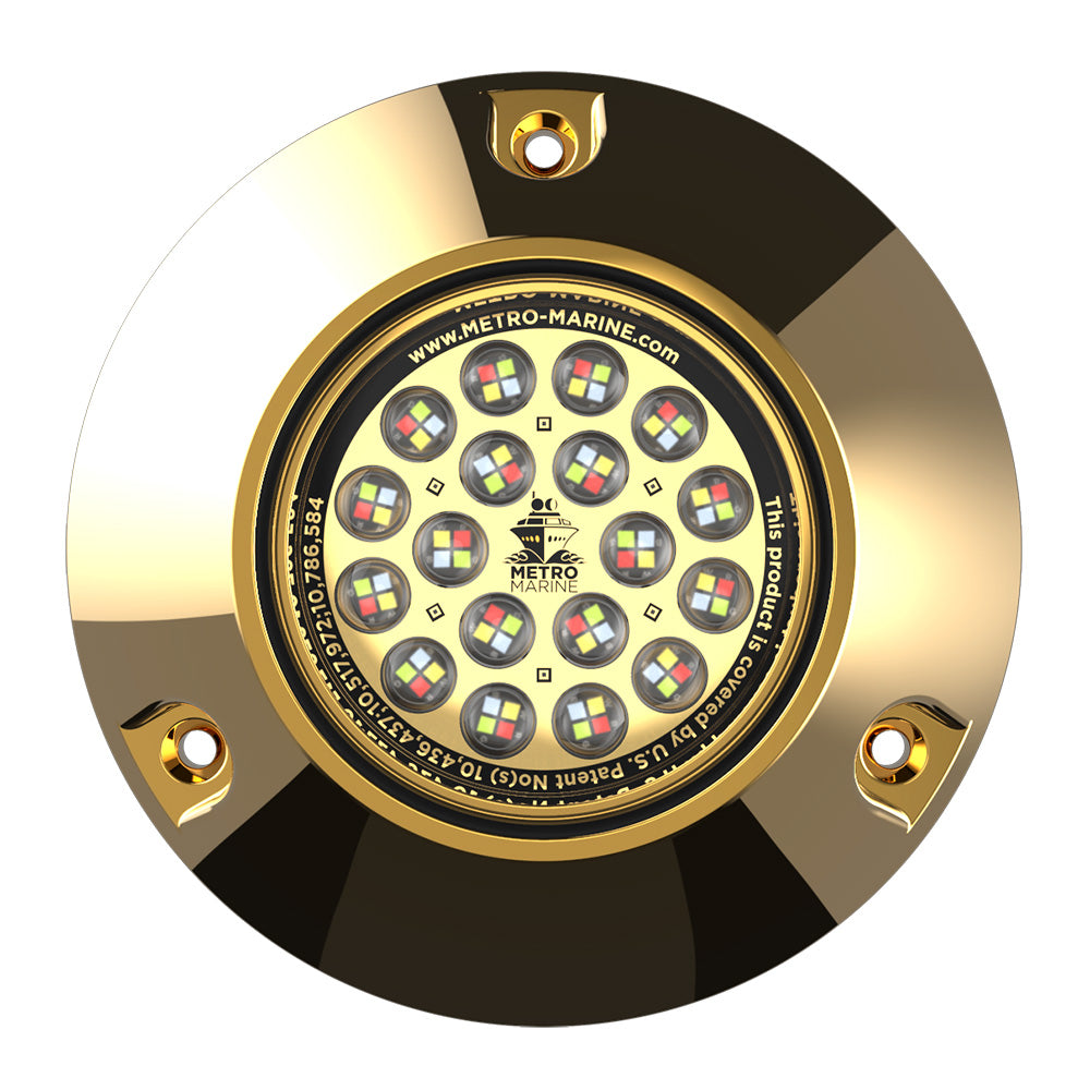 Metro Marine High-Output Submersible Underwater Light with Intelligent Full Spectrum LED's - RGBW, 90° Beam