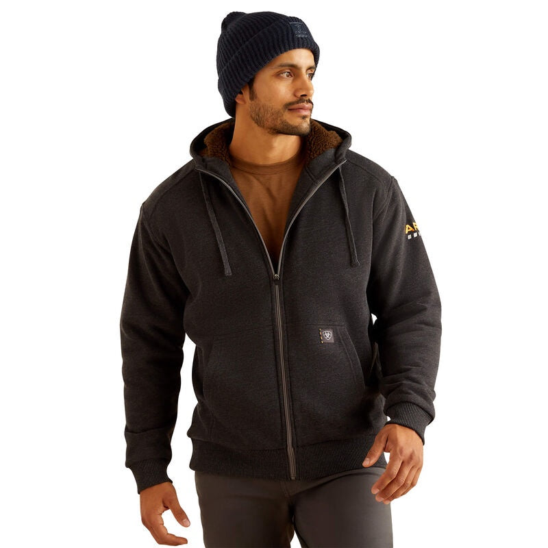 Ariat - Men's Rebar All-Weather Sherpa-Lined Full Zip Hoodie