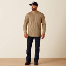Ariat Men's Rebar Heat Fighter Label LS T-Shirt Greige 10071311