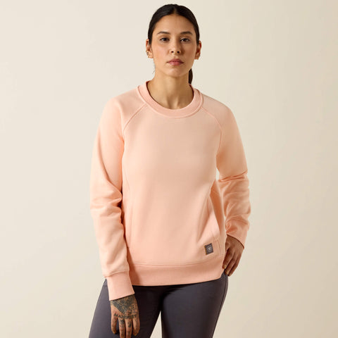 Ariat - Rebar Women's Lightweight Fleece Sweatshirt — XL / Tropical Peach Heather