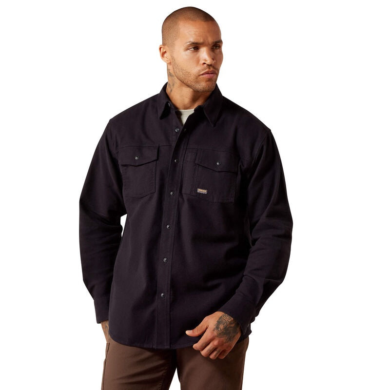 Ariat - Men's Rebar Flannel Twill Snap Work Shirt