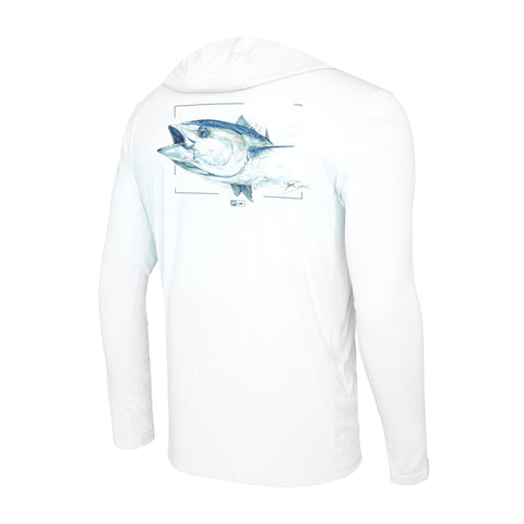 Pelagic - Vaportek Hooded - Goione Tuna — White / S