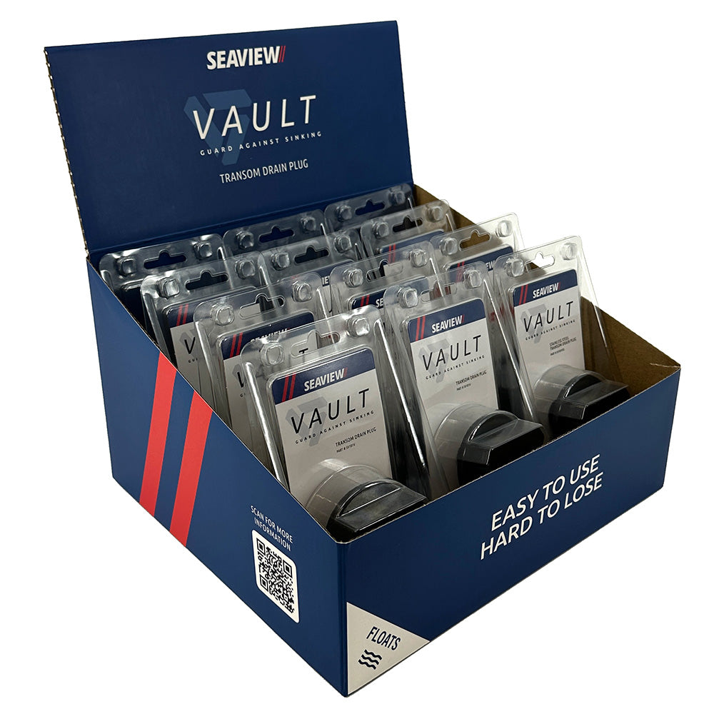 Seaview POP Display Box with 12-Pack Vault Drain Plugs (SV101V)