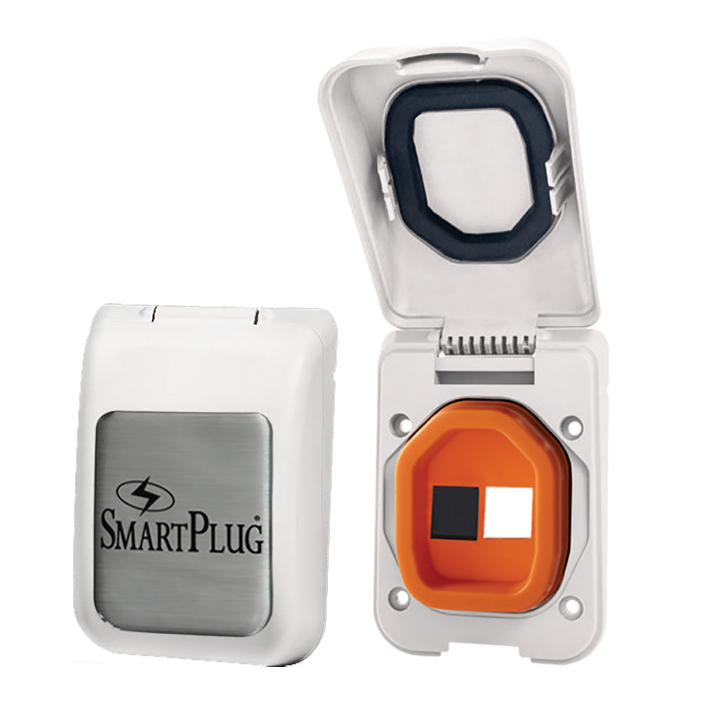 SmartPlug Data Port Case/Inlet Only - White Cover with One Blank Plug & One Open Port
