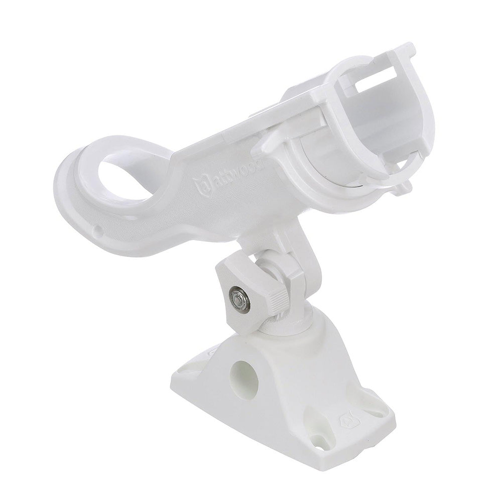 Attwood Heavy-Duty Adjustable Rod Holder with Combo Mount - White
