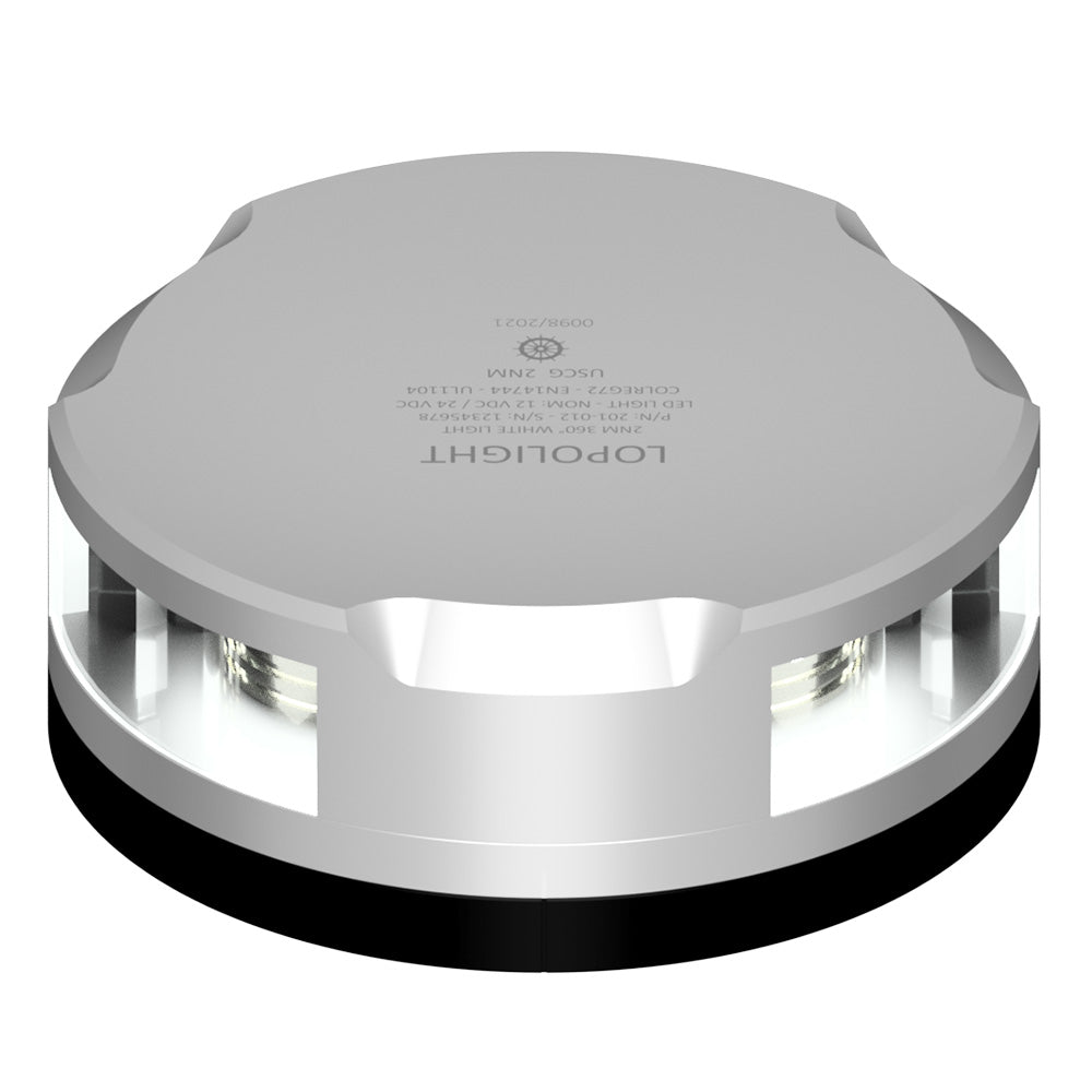 Lopolight 360-Degree Anchor Light - 2NM - Silver Housing with FB Base