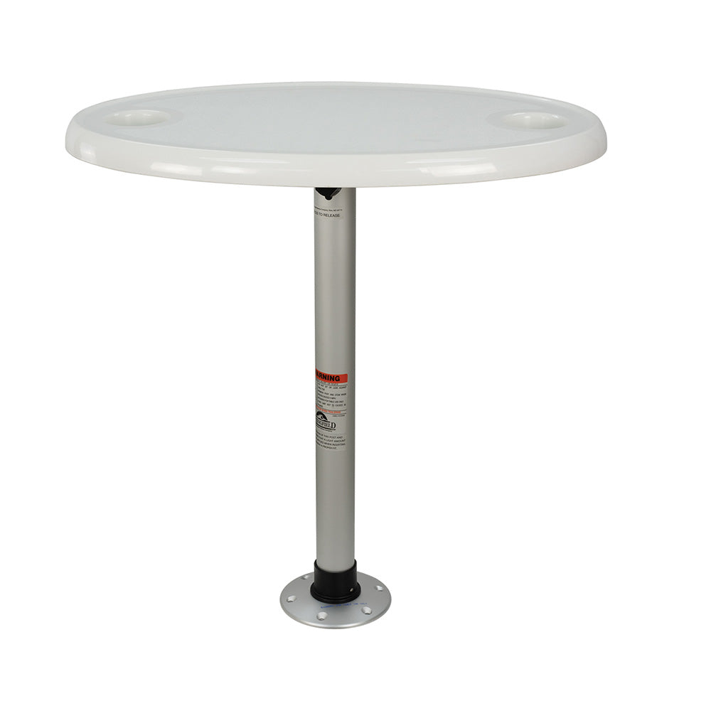 Springfield Thread-Lock™ Electrified Oval Table Package with LED Lights & USB Ports