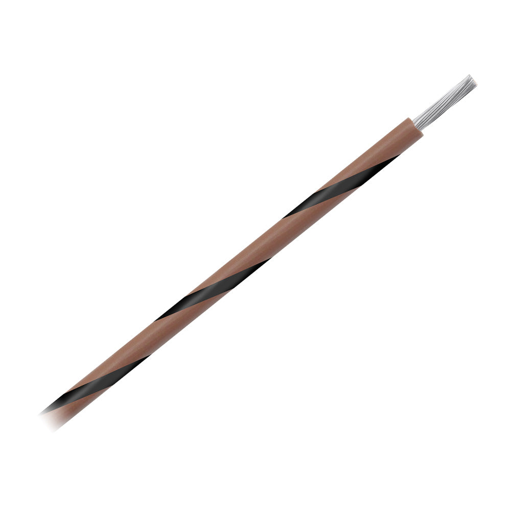 Pacer 14 AWG Gauge Striped Marine Wire 1000' Spool - Brown with Black Stripe