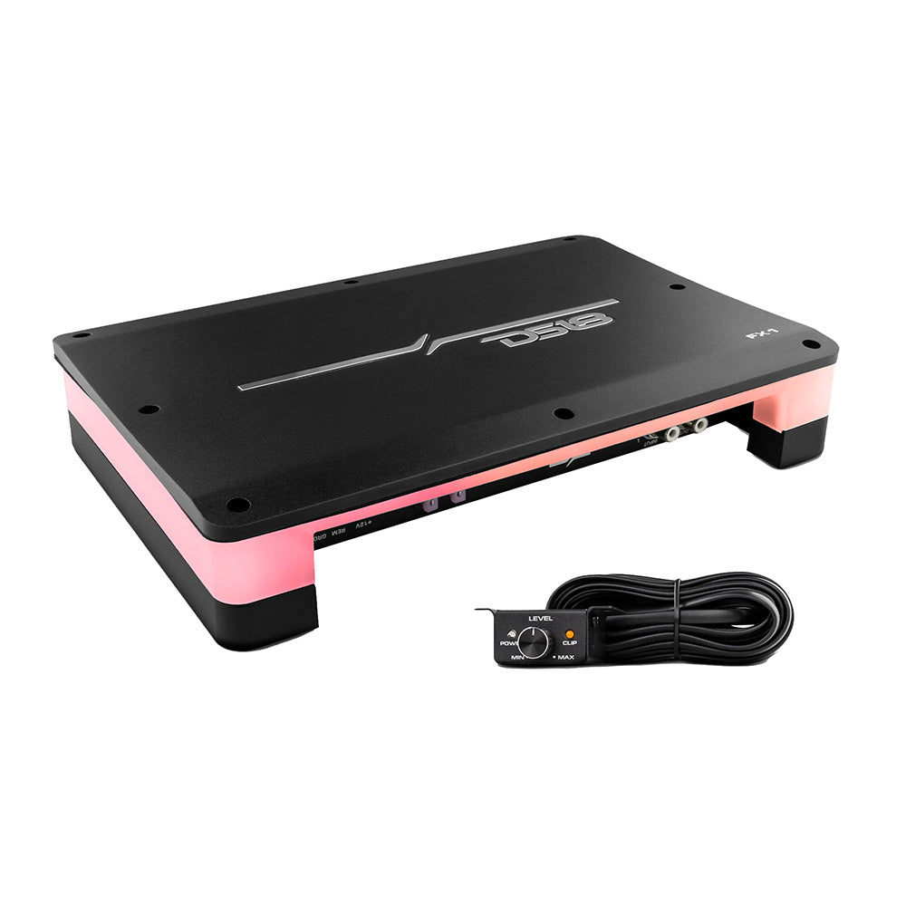 DS18 Flush/Surface Mount 1-Channel Monoblock Class D Amplifier with Acrylic Cover - 1x900W RMS @ 1 Ohm