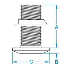 GROCO 2-1/2" Bronze Thru-Hull Fitting with Nut