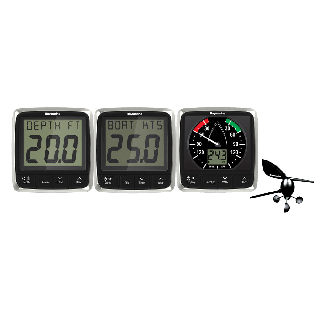 Raymarine i50/i60 Wind, Speed, Depth System Pack with Transducers