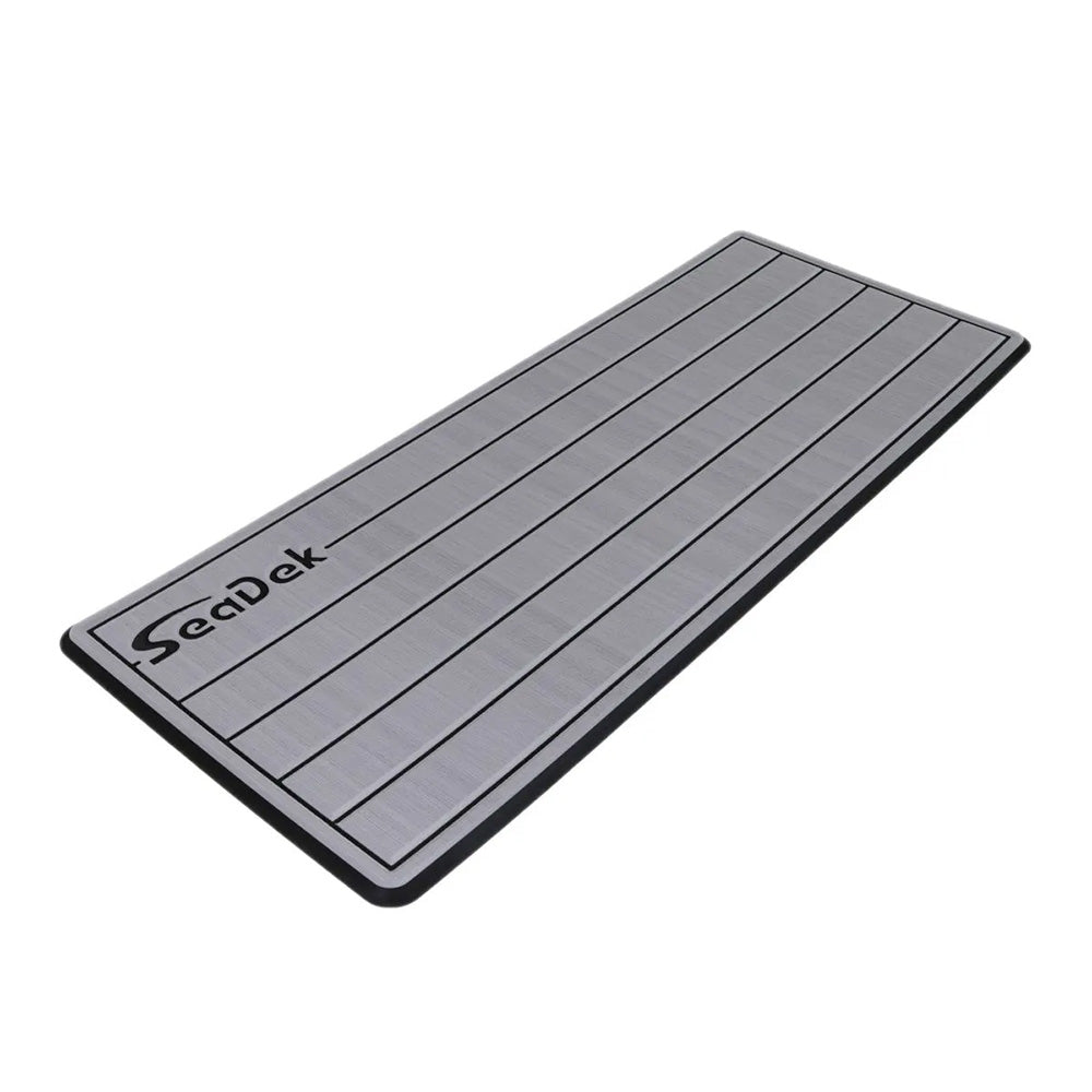 SeaDek 16” x 39" 20mm Dual Density Large Teak Helm Pad with SeaDek Logo - Brushed Texture - Storm Gray/Black (406.4mm x 990.6mm x 20mm)
