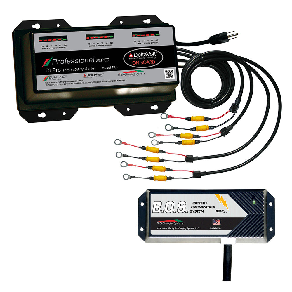 Dual Pro PS3 3 Bank Battery Charger with 2 Bank B.O.S.