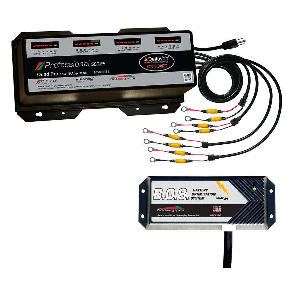 Dual Pro PS4 4 Bank Battery Charger with 3 Bank B.O.S.