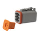 Pacer Deutsch DT Plug & Wedge Lock Kit - 6 Position - 5 Pack