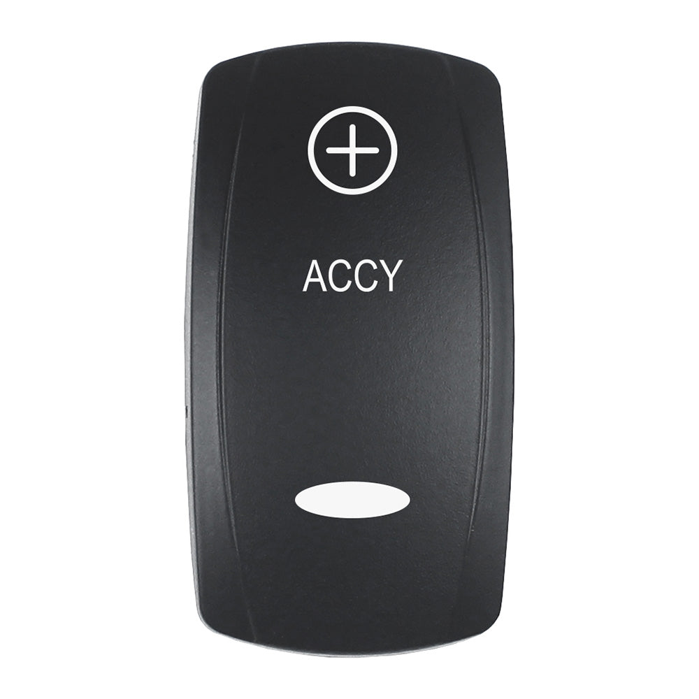 Pacer Actuator - 'ACCY' for V Series Contura Switches - Black - Laser Etched (Top/Bottom Light)