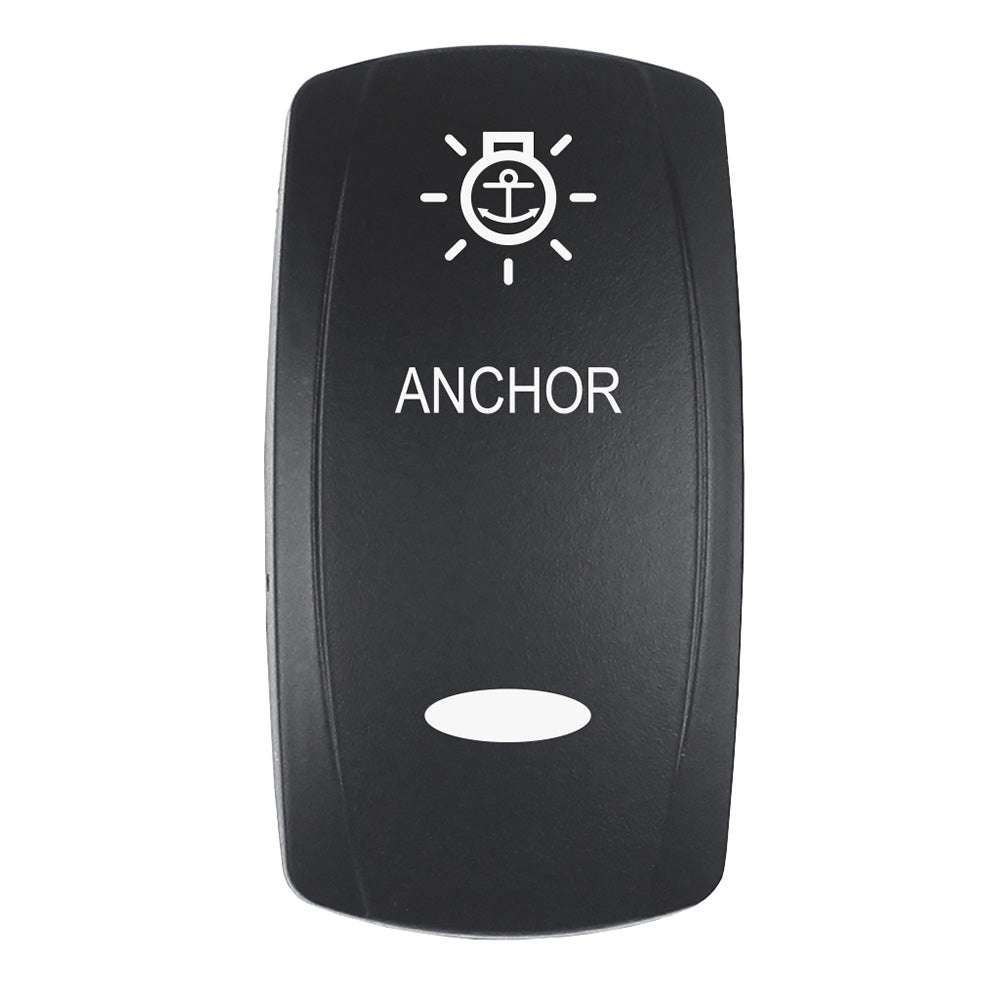 Pacer Actuator - 'ANCHOR' for V Series Contura Switches - Black - Laser Etched (Top/Bottom Light)