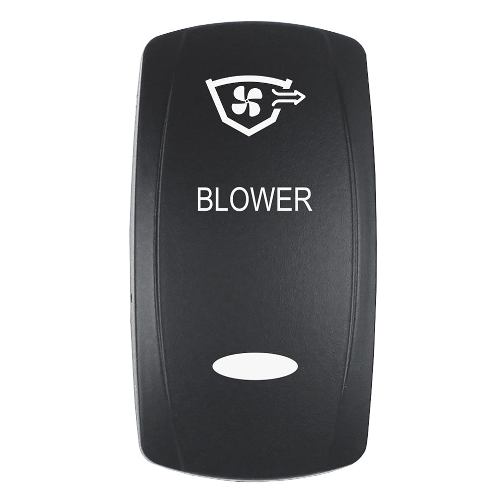Pacer Actuator - 'BLOWER' for V Series Contura Switches - Black - Laser Etched (Top/Bottom Light)