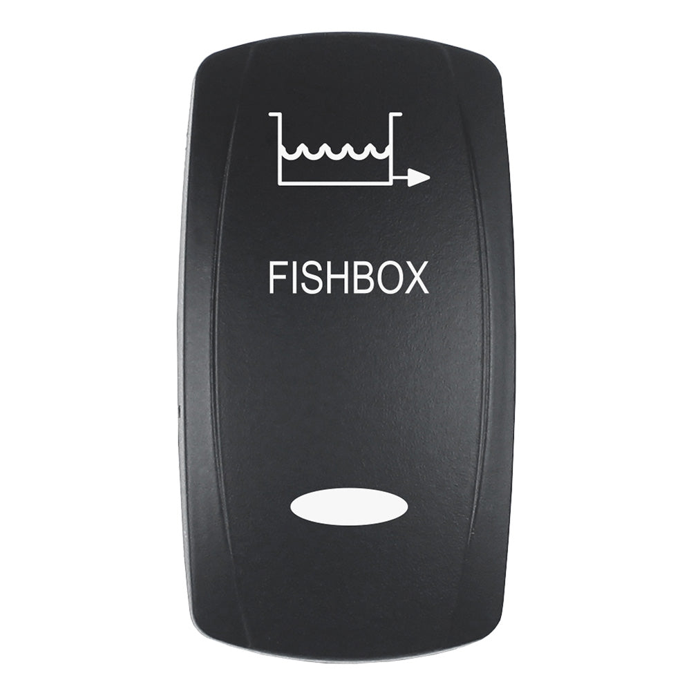 Pacer Actuator - 'FISHBOX' for V Series Contura Switches - Black - Laser Etched (Top/Bottom Light)