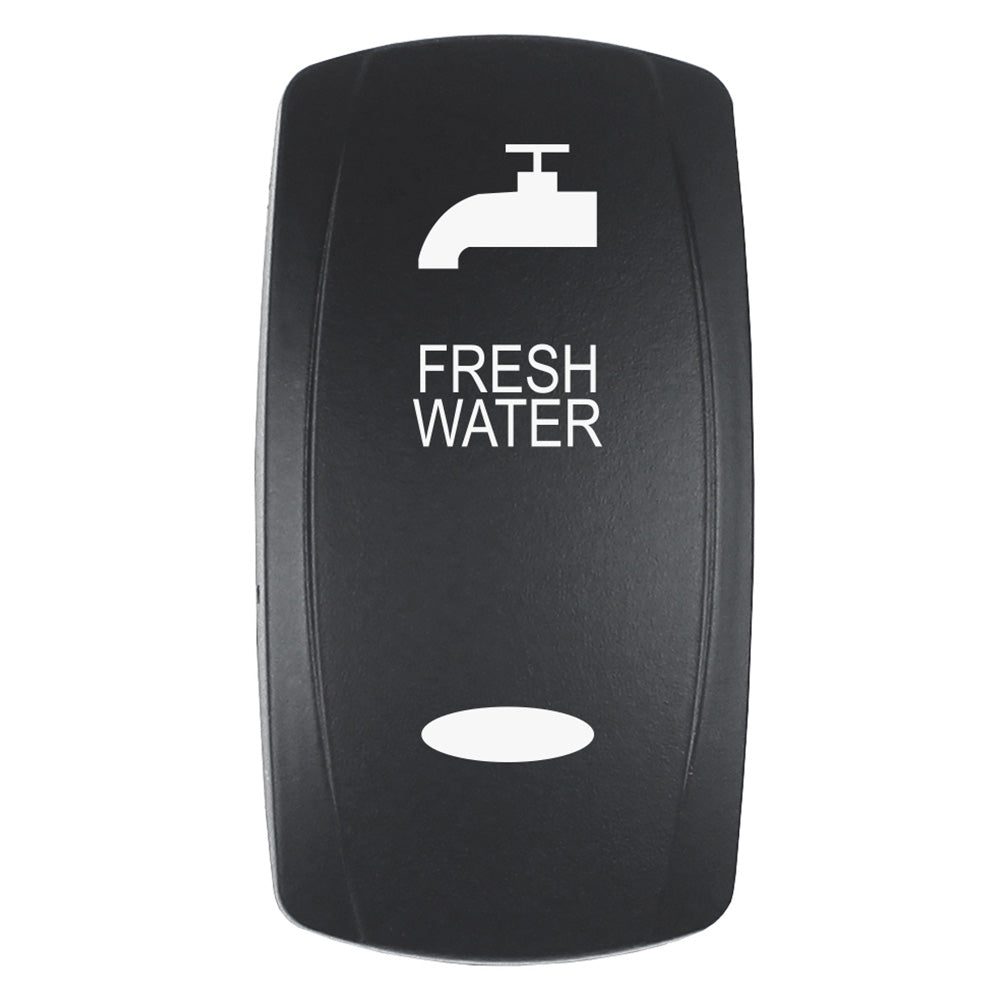 Pacer Actuator - 'FRESH WATER' for V Series Contura Switches - Black - Laser Etched (Top/Bottom Light)