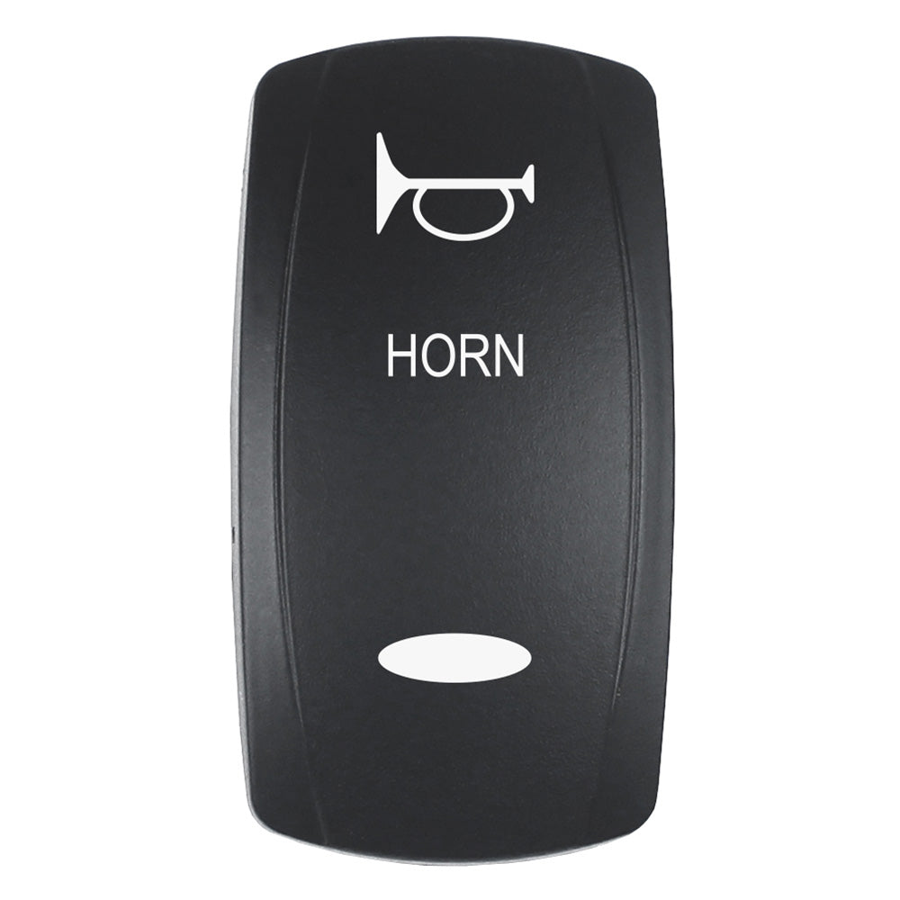 Pacer Actuator - 'HORN' for V Series Contura Switches - Black - Laser Etched (Top/Bottom Light)