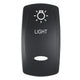 Pacer Actuator - 'LIGHT' for V Series Contura Switches - Black - Laser Etched (Top/Bottom Light)