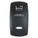 Pacer Actuator - 'LIVEWELL' for V Series Contura Switches - Black - Laser Etched (Top/Bottom Light)