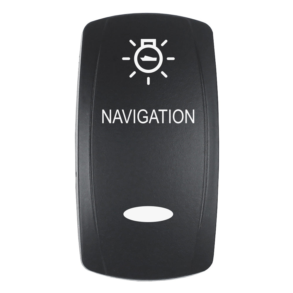 Pacer Actuator - 'NAVIGATION' for V Series Contura Switches - Black - Laser Etched (Top/Bottom Light)