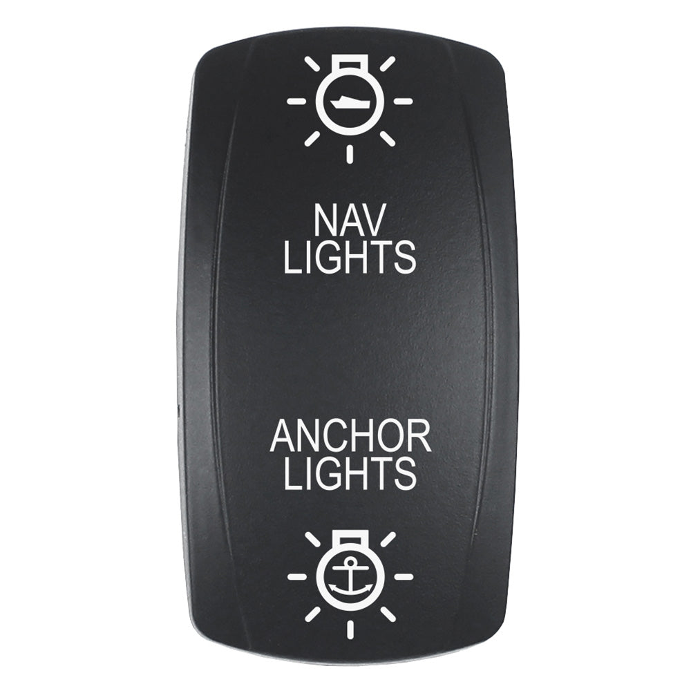 Pacer Actuator - 'NAV/ANC' for V Series Contura Switches - Black - Laser Etched (Top/Bottom Light)