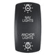 Pacer Actuator - 'NAV/ANC' for V Series Contura Switches - Black - Laser Etched (Top/Bottom Light)