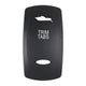 Pacer Actuator - 'TRIM TABS' for V Series Contura Switches - Black - Laser Etched (Top/Bottom Light)