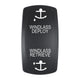 Pacer Actuator - 'WINDLASS DPLY/RTRV' for V Series Contura Switches - Black - Laser Etched (Top/Bottom Light)